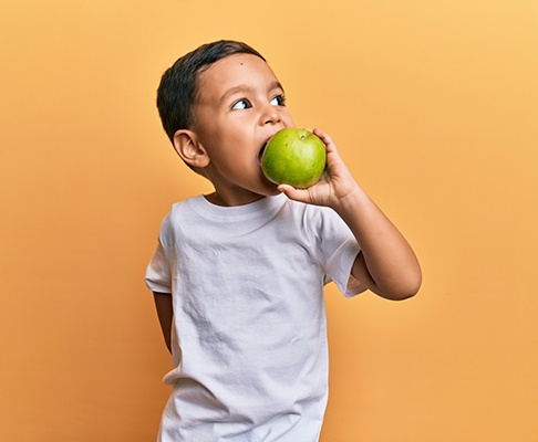 Your child can eat a full nutritious diet with their new dental crown