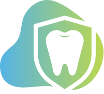 Animated tooth on a shield icon