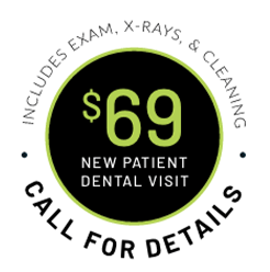 $69 New Patient offer stamp